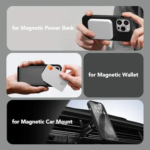 GONEZ Magnetic for iPhone 13 Pro Max Case, [Compatible with MagSafe] Anti-Scratch Microfiber Lining & Screen Protector, Shockproof Slim Phone Silicone Cover 6.7 inch, Black - 4