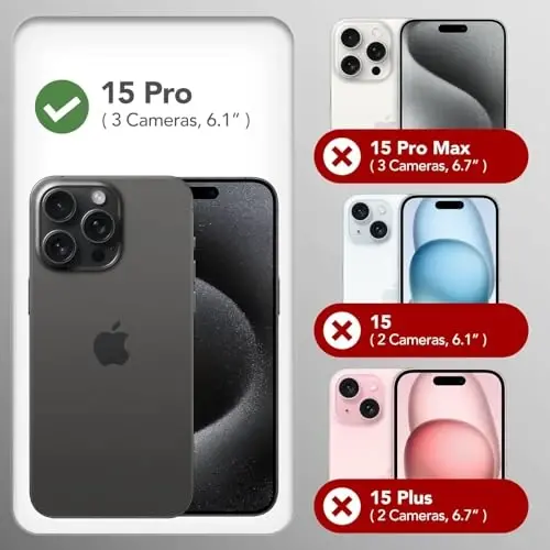 GONEZ Magnetic for iPhone 15 Pro Case, Compatible with MagSafe, [Screen Protector + Camera Lens Protector], Silicone Shockproof Anti-Scratch Protective Phone Case 6.1 inch, Blue - 2