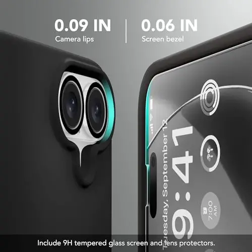 GONEZ Magnetic for iPhone 16 Case, Compatible with MagSafe, [Screen Protector + Camera Lens Protector], Liquid Silicone Shockproof Protective Phone Case for iPhone 16 6.1