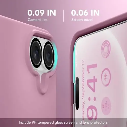 GONEZ Magnetic for iPhone 16 Case, Compatible with MagSafe, [Screen Protector + Camera Lens Protector], Liquid Silicone Shockproof Protective Phone Case for iPhone 16 6.1