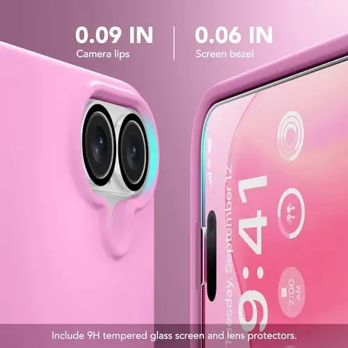 GONEZ Magnetic for iPhone 16 Case, Compatible with MagSafe, [Screen Protector + Camera Lens Protector], Liquid Silicone Shockproof Protective Phone Case for iPhone 16 6.1