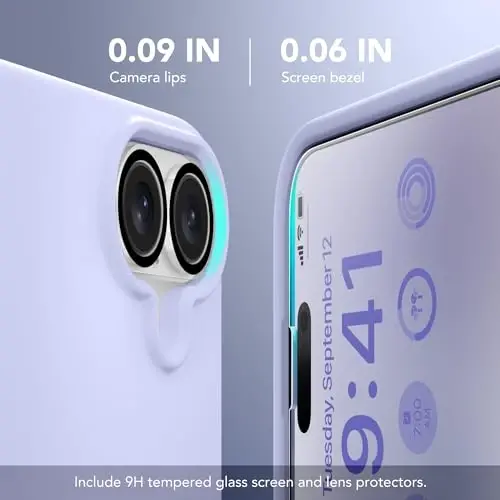 GONEZ Magnetic for iPhone 16 Case, Compatible with MagSafe, [Screen Protector + Camera Lens Protector], Liquid Silicone Shockproof Protective Phone Case for iPhone 16 6.1