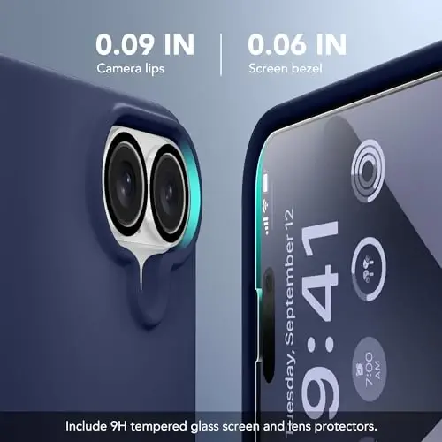 GONEZ Magnetic for iPhone 16 Case, Compatible with MagSafe, [Screen Protector + Camera Lens Protector], Liquid Silicone Shockproof Protective Phone Case for iPhone 16 6.1