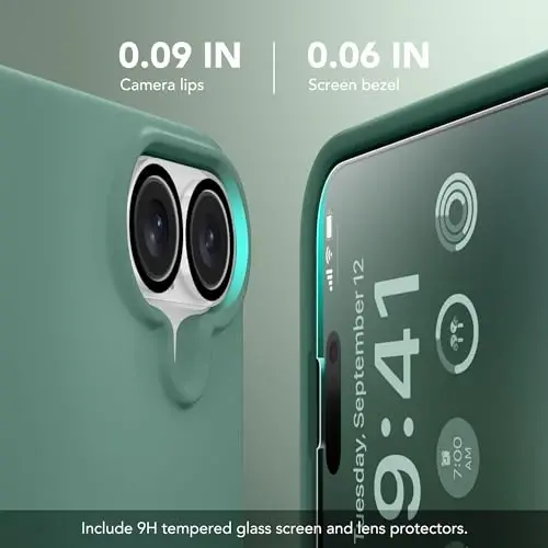 GONEZ Magnetic for iPhone 16 Case, Compatible with MagSafe, [Screen Protector + Camera Lens Protector], Liquid Silicone Shockproof Protective Phone Case for iPhone 16 6.1