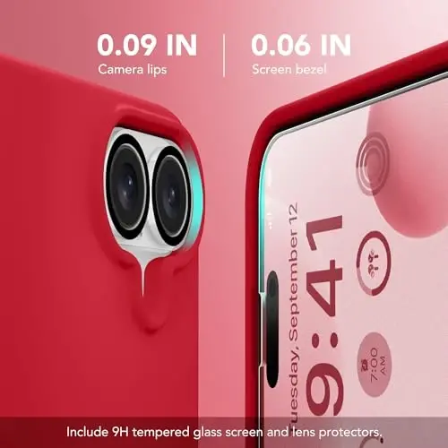 GONEZ Magnetic for iPhone 16 Case, Compatible with MagSafe, [Screen Protector + Camera Lens Protector], Liquid Silicone Shockproof Protective Phone Case for iPhone 16 6.1