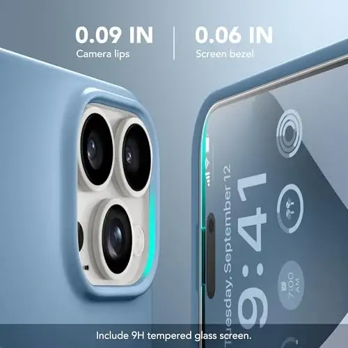 GONEZ Magnetic for iPhone 16 Pro Case, Compatible with MagSafe, [Screen Protector + Camera Lens Protector], Silicone Shockproof Anti-Scratch Protective Phone Case 6.3 inch, Army Green - 5