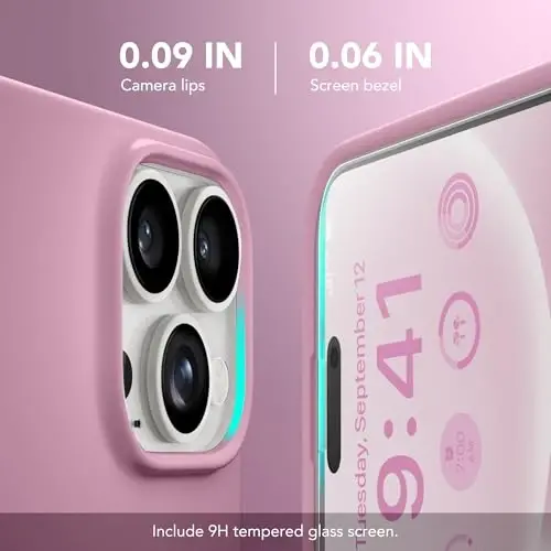 GONEZ Magnetic for iPhone 16 Pro Max Case, [Compatible with MagSafe] Anti-Scratch Microfiber Lining & Screen Protector, Silicone Camera Control, Shockproof Slim Phone Cover 6.9 inch, Blackcurrant - 6