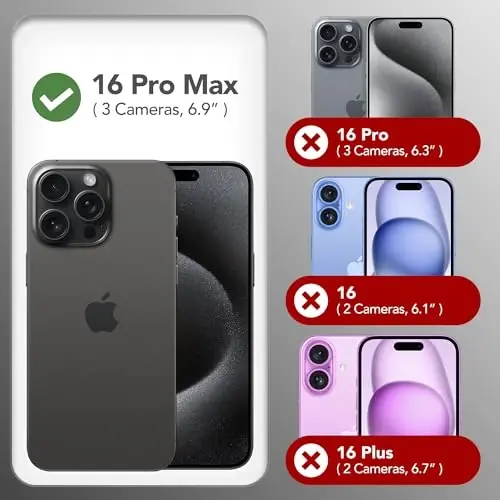 GONEZ Magnetic for iPhone 16 Pro Max Case, Compatible with MagSafe, Liquid Silicone Case, with Screen Protector + Camera Protector, Full Body Protective Shockproof Phone Cover 6.9