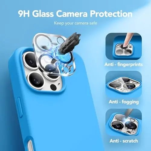 GONEZ Magnetic for iPhone 16 Pro Max Case, Compatible with MagSafe, Liquid Silicone Case, with Screen Protector + Camera Protector, Full Body Protective Shockproof Phone Cover 6.9