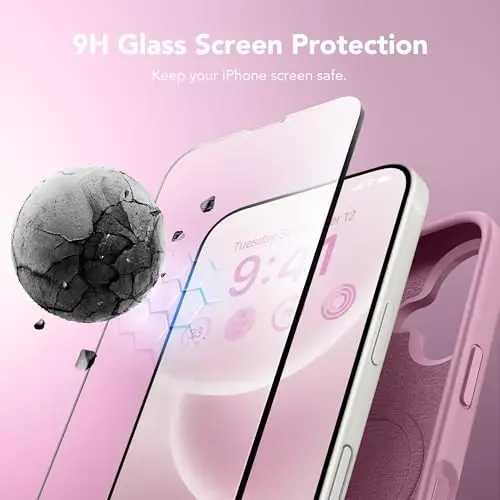 GONEZ Magnetic for iPhone 17 Case, [Compatible with MagSafe] Anti-Scratch Microfiber Lining & Screen Protector, Silicone Camera Control, Shockproof Slim Phone Cover 6.3 inch, Blackcurrant - GONEZ (1)