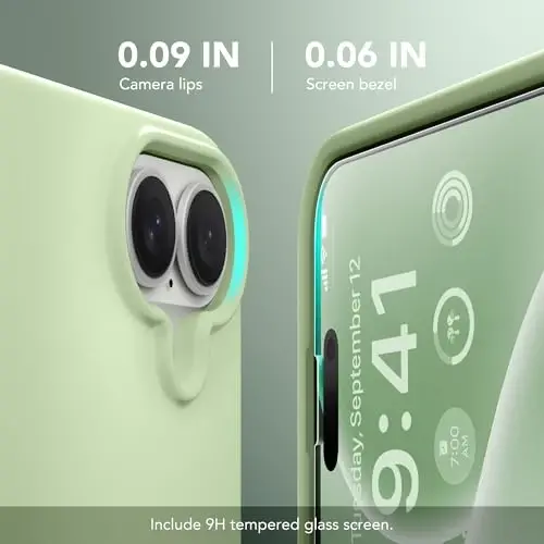 GONEZ Magnetic for iPhone 17 Case, Silicone Cover Green | Compatible with MagSafe, Camera Button & Screen Protector, Microfiber Lining, 3 Layers Soft Gel Rubber Shockproof Slim 6.3