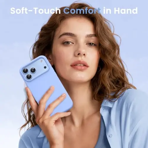GONEZ Magnetic for iPhone 17 Pro Case, [Compatible with MagSafe] Anti-Scratch Microfiber Lining & Screen Protector, Silicone Camera Control, Shockproof Slim Phone Cover 6.3 inch, Gulf Blue - GONEZ (1)