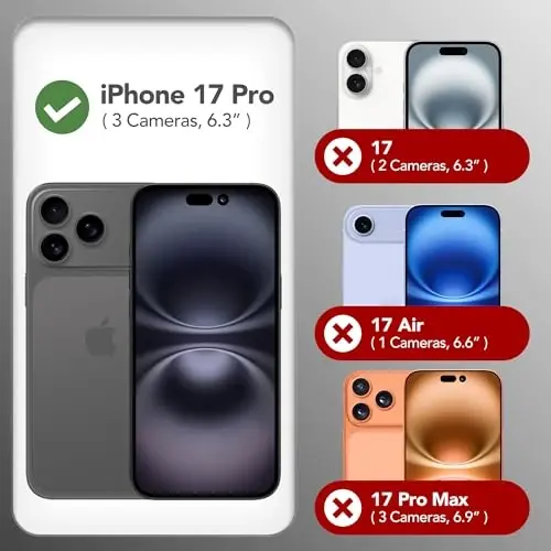 GONEZ Magnetic for iPhone 17 Pro Case, Compatible with MagSafe, [Screen Protector + Camera Lens Protector], Liquid Silicone Anti-Scratch Shockproof Protective Phone Case 6.3 inch, Calke Green - 2