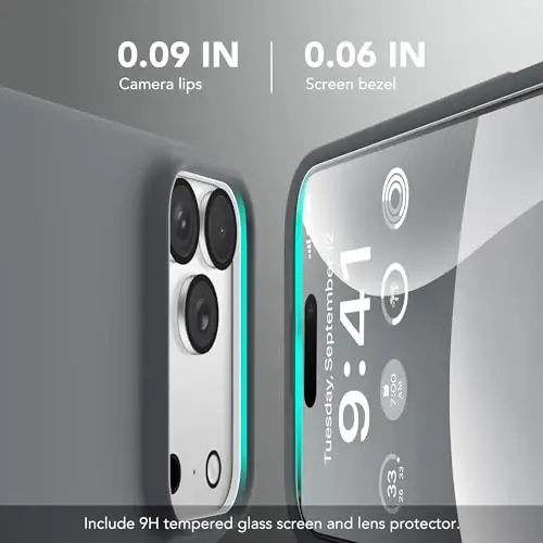 GONEZ Magnetic for iPhone 17 Pro Case, [Compatible with MagSafe] Anti-Scratch Microfiber Lining & Screen Protector, Silicone Camera Control, Shockproof Slim Phone Cover 6.3 inch, Dark Grey - 3