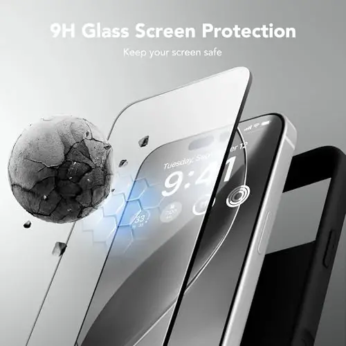 GONEZ Magnetic for iPhone 17 Pro Max Case, [Compatible with MagSafe] Anti-Scratch Microfiber Lining & Screen Protector, Silicone Camera Control, Shockproof Slim Phone Cover 6.9 inch, Black - 2