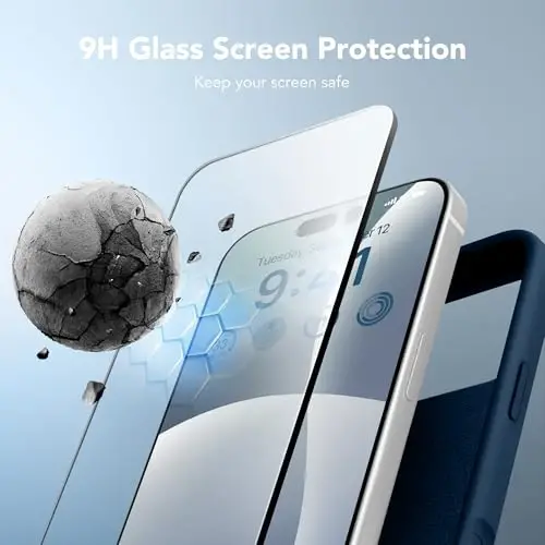 GONEZ Magnetic for iPhone 17 Pro Max Case, [Compatible with MagSafe] Anti-Scratch Microfiber Lining & Screen Protector, Silicone Camera Control, Shockproof Slim Phone Cover 6.9 inch, Dark Blue - 2