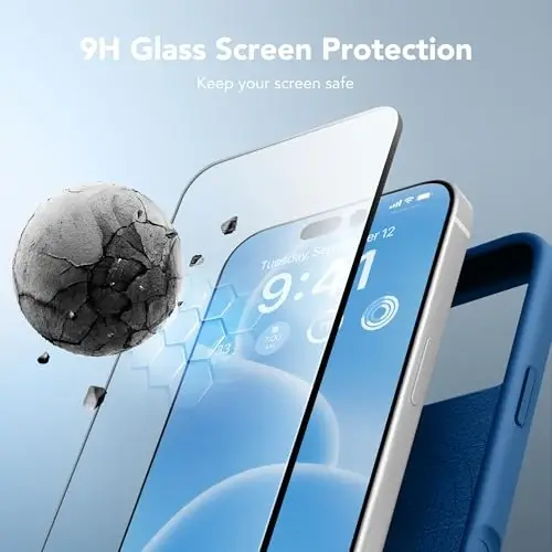 GONEZ Magnetic for iPhone 17 Pro Max Case, [Compatible with MagSafe] Anti-Scratch Microfiber Lining & Screen Protector, Silicone Camera Control, Shockproof Slim Phone Cover 6.9 inch, Lake Blue - GONEZ (1)