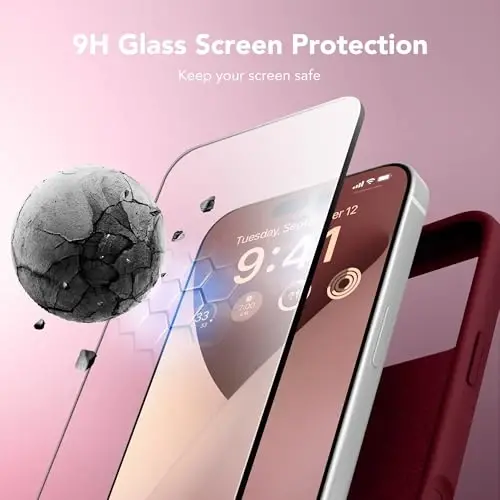 GONEZ Magnetic for iPhone 17 Pro Max Case, [Compatible with MagSafe] Anti-Scratch Microfiber Lining & Screen Protector, Silicone Camera Control, Shockproof Slim Phone Cover 6.9 inch, Maroon - GONEZ (1)