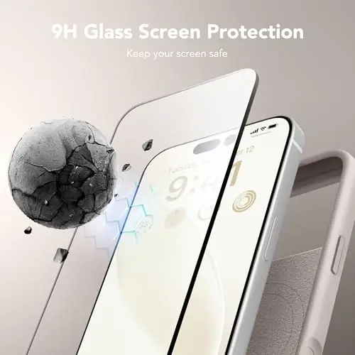 GONEZ Magnetic for iPhone 17 Pro Max Case, [Compatible with MagSafe] Anti-Scratch Microfiber Lining & Screen Protector, Silicone Camera Control, Shockproof Slim Phone Cover 6.9 inch, Stone - 2
