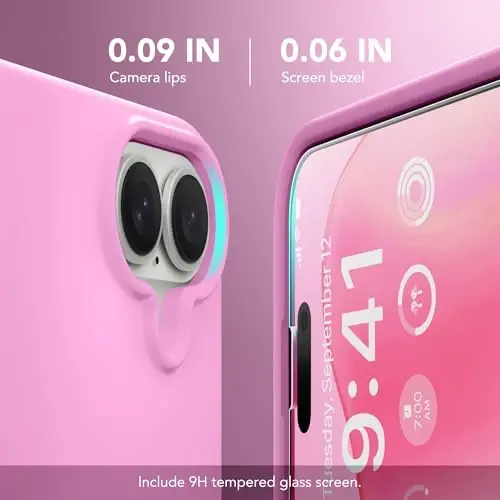 GONEZ Magnetic için iPhone 16 Kılıfı, Silikon Kapak Gül Pembesi | MagSafe, Kamera Düğmesi ve Ekran Koruyucu ile Uyumlu, Mikrofiber Astar, 3 Katmanlı Yumuşak Jel Kauçuk Darbeye Dayanıklı İnce 6.1