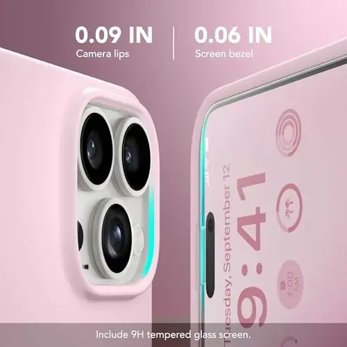 GONEZ Magnetic için iPhone 16 Pro Max Kılıfı, Silikon Kapak Pastel Pembe | MagSafe, Kamera Düğmesi ve Ekran Koruyucu ile Uyumludur, Mikrofiber Astar, 3 Katmanlı Yumuşak Jel Kauçuk Darbeye Dayanıklı İnce 6,9
