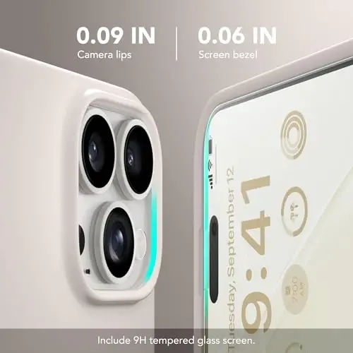 GONEZ Magnetic için iPhone 16 Pro Max Kılıfı, Silikon Kapak Taş | MagSafe Uyumlu, Kamera Düğmesi ve Ekran Koruyucu, Mikrofiber Astar, 3 Katmanlı Yumuşak Jel Kauçuk Darbeye Dayanıklı İnce 6,9