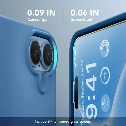 GONEZ Magnetic için iPhone 17 Kılıfı, Silikon Kapak Göl Mavisi | MagSafe, Kamera Düğmesi ve Ekran Koruyucu ile Uyumludur, Mikrofiber Astar, 3 Katmanlı Yumuşak Jel Kauçuk Darbeye Dayanıklı İnce 6.3