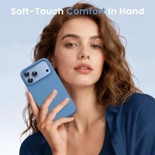 GONEZ Magnetic için iPhone 17 Pro Max Kılıfı, Silikon Kapak Göl Mavisi | MagSafe, Kamera Düğmesi ve Ekran Koruyucu ile Uyumlu, Mikrofiber Astar, 3 Katmanlı Yumuşak Jel Kauçuk Darbeye Dayanıklı İnce 6.9