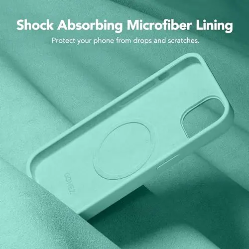 GONEZ Magnetic iPhone 15 uchun gʻilof [Magsafe bilan mos] [1 ekran himoyachisi + 1 kamera himoyachisi], tirnalishga qarshi mikrofiber astarli zarbga chidamli silikon telefon qopqogʻi 6,1