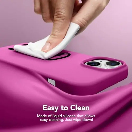 GONEZ Magnetic iPhone 15 uchun gʻilof [Magsafe bilan mos] [1 ekran himoyachisi + 1 kamera himoyachisi], tirnalishga qarshi mikrofiber astarli zarbga chidamli silikon telefon qopqogʻi 6.1