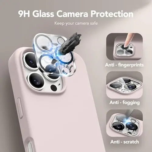 GONEZ Magnetic iPhone 16 Pro uchun g'ilof, MagSafe bilan mos, [Ekran himoyachisi + Kamera linzalari himoyachisi], Silikon zarbga chidamli tirnalishga qarshi himoya telefon g'ilofi 6.3 dyuym, Light Taro - 6