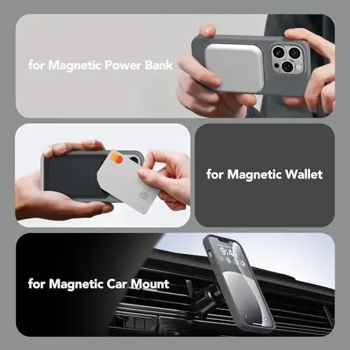GONEZ Magnetic for iPhone 13 Pro Max Case, Silicone Cover Dark Grey | Compatible with MagSafe, Camera Button & Screen Protector, Microfiber Lining, 3 Layers Soft Gel Rubber Shockproof Slim 6.7