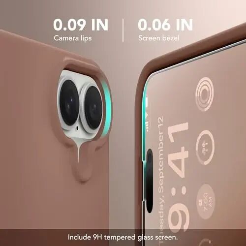 GONEZ Manyetik iPhone 16 Kılıfı, Kahverengi Silikon Kapak | MagSafe Uyumlu, Kamera Düğmesi ve Ekran Koruyucu, Mikrofiber Astar, 3 Katmanlı Yumuşak Jel Kauçuk Darbeye Dayanıklı İnce 6.1
