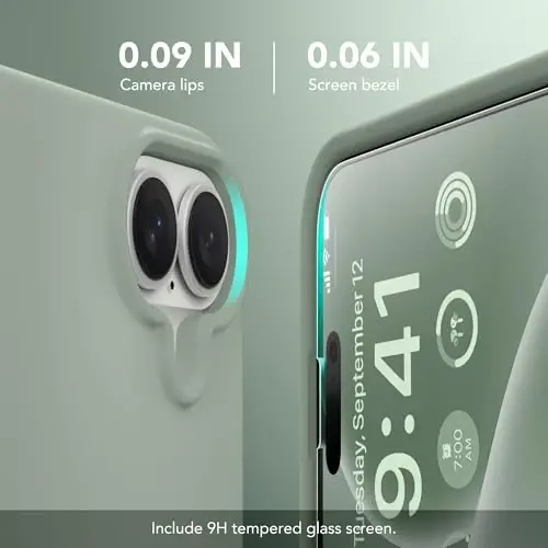 GONEZ Magnetic for iPhone 17 Case, Silicone Cover Light Green | Compatible with MagSafe, Camera Button & Screen Protector, Microfiber Lining, 3 Layers Soft Gel Rubber Shockproof Slim 6.3