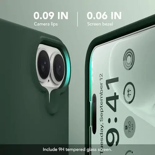 GONEZ Manyetik iPhone 17 Kılıfı, Silikon Kapak Askeri Yeşil | MagSafe, Kamera Düğmesi ve Ekran Koruyucu ile Uyumlu, Mikrofiber Astar, 3 Katmanlı Yumuşak Jel Kauçuk Darbeye Dayanıklı İnce 6,3