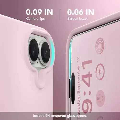 GONEZ Manyetik iPhone 17 Kılıfı, Silikon Kapak Pastel Pembe | MagSafe, Kamera Düğmesi ve Ekran Koruyucu ile Uyumlu, Mikrofiber Astarlı, 3 Katmanlı Yumuşak Jel Kauçuk Darbeye Dayanıklı İnce 6.3