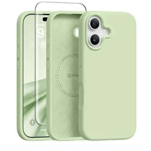 GONEZ Manyetik iPhone 17 Kılıfı, Silikon Kapak Yeşil | MagSafe, Kamera Düğmesi ve Ekran Koruyucu ile Uyumlu, Mikrofiber Astar, 3 Katmanlı Yumuşak Jel Kauçuk Darbeye Dayanıklı İnce 6.3