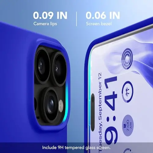 GONEZ Phone Cage Compatible with iPhone 16 Pro Max, Quick Release Video Rig Stabilizer Accessories with Screen Protector, Cobalt Blue - 3