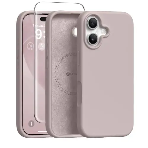 GONEZ Phone Cage Compatible with iPhone 16, Quick Release Video Rig Stabilizer Accessories with Screen Protector, Light Taro 