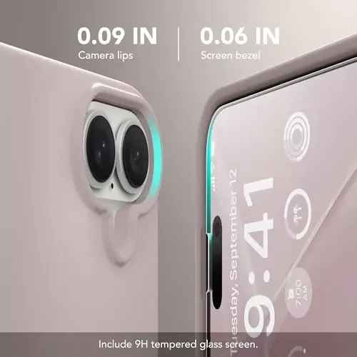 GONEZ Phone Cage Compatible with iPhone 16, Quick Release Video Rig Stabilizer Accessories with Screen Protector, Light Taro - 5