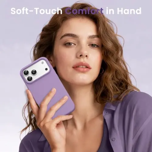 GONEZ Telefon Kafesi, iPhone 17 Pro ile Uyumlu, Ekran Koruyuculu Hızlı Çıkarılabilir Video Rig Sabitleyici Aksesuarları, Açık Mor - 2