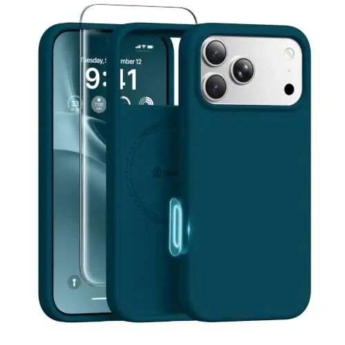 GONEZ Telefon Kafesi iPhone 17 Pro ile Uyumlu, Ekran Koruyuculu Hızlı Çıkarılabilir Video Rig Sabitleyici Aksesuarları, Zeytin Yeşili - 1