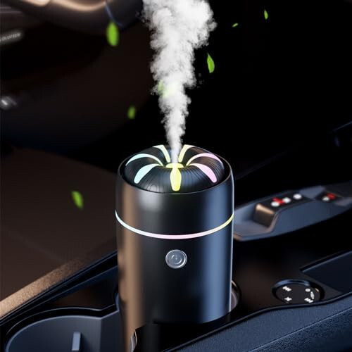 Gonlink Car Humidifier, Car Diffuser, Car Diffusers for Essential Oils, Car Air Freshener Diffuser, USB Cool Mist Humidifier Diffuser for Car Home Office Bedroom (Black Upgrade) - 2