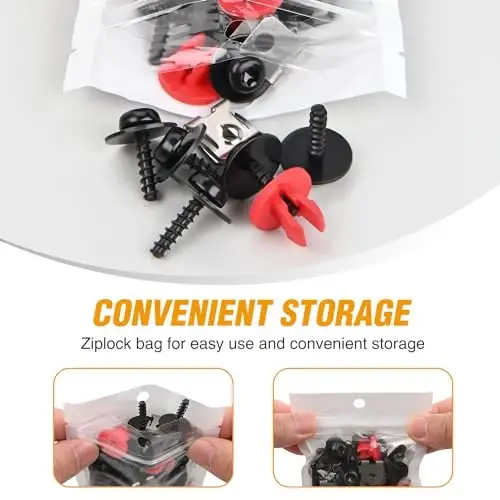 GOOACC 10 Sets Engine Splash Shield Guard Undertray Cover Screws Bolt Nut Clip Torx Pan Head SEMS Tapping Screw for Ford W702413-S450B W702438-S300 Lincoln Continenta - 3