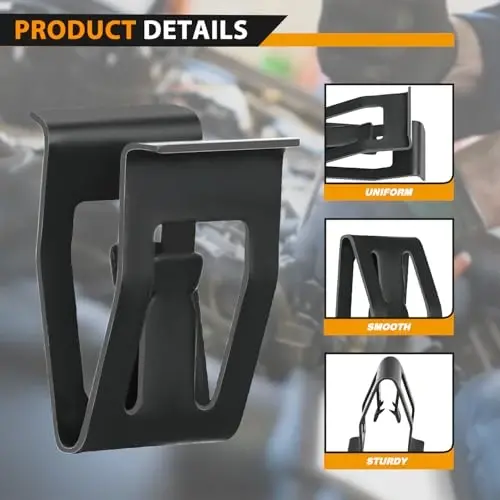 GOOACC 100Pcs 10 Sizes Metal Trim Clip Spring Moulding Clip Universal Auto Body Fastener Clip Compatible with GTI, Jetta, Passat, Phaeton, VW Audi 4A0-867-276A - 4