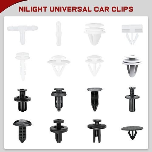 GOOACC 1001PCS Universal Car Clips Mixed Auto Bumper Fender Trim Door Panel Shield Engine Cover Retainer Rivet Push Clips with fastener remover for GM Ford Chrysler Toyota Lexus Honda Acura Dodge Jeep - 3
