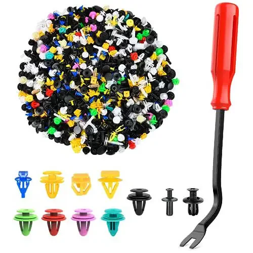 GOOACC 1001PCS Universal Car Clips Mixed Auto Bumper Fender Trim Door Panel Shield Engine Cover Retainer Rivet Push Clips with fastener remover for GM Ford Chrysler Toyota Lexus Honda Acura Dodge Jeep - 1