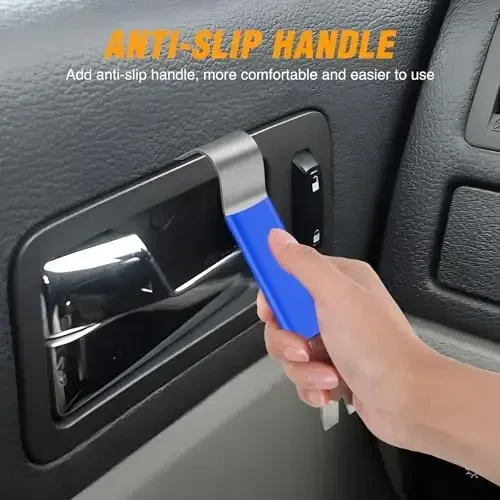 GOOACC 11PCS Trim Removal Tool Kit, Metal & Nylon Pry Tools Set for Car Door Panel, Dashboard, Audio, Clips, Fastener Remover w/Storage Box – Blue - 7