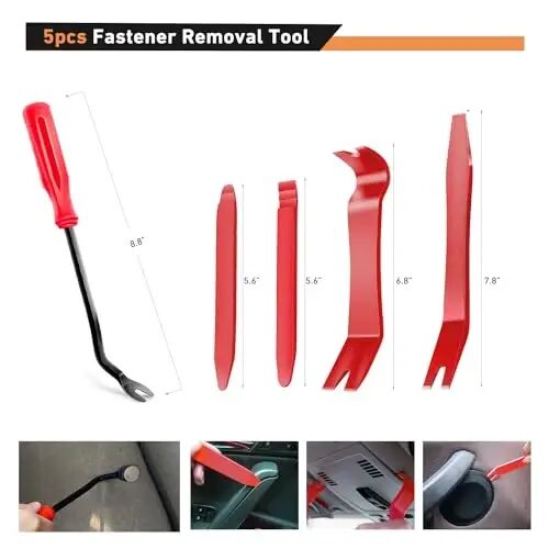 GOOACC 120PCS Car Bumper Push Retainer Clips & Nylon Fasteners Rivet Kit 6mm 7.6mm 8mm 8.8mm 10mm Door Trim Panel Clips, 5PC Fastener Remover - 6