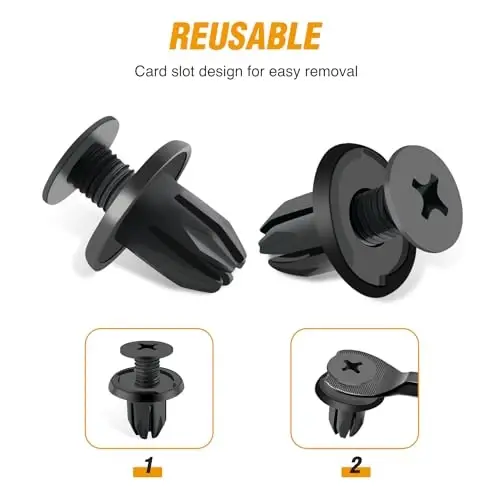 GOOACC 130PCS Body Interior and Exterior Retainer Fastener Clip Rocker Moulding Clip W/Sealer for Mini Cooper 51-71-7-127-742 07-13-1-480-419 BMW Lawson Clip Lizard - 5